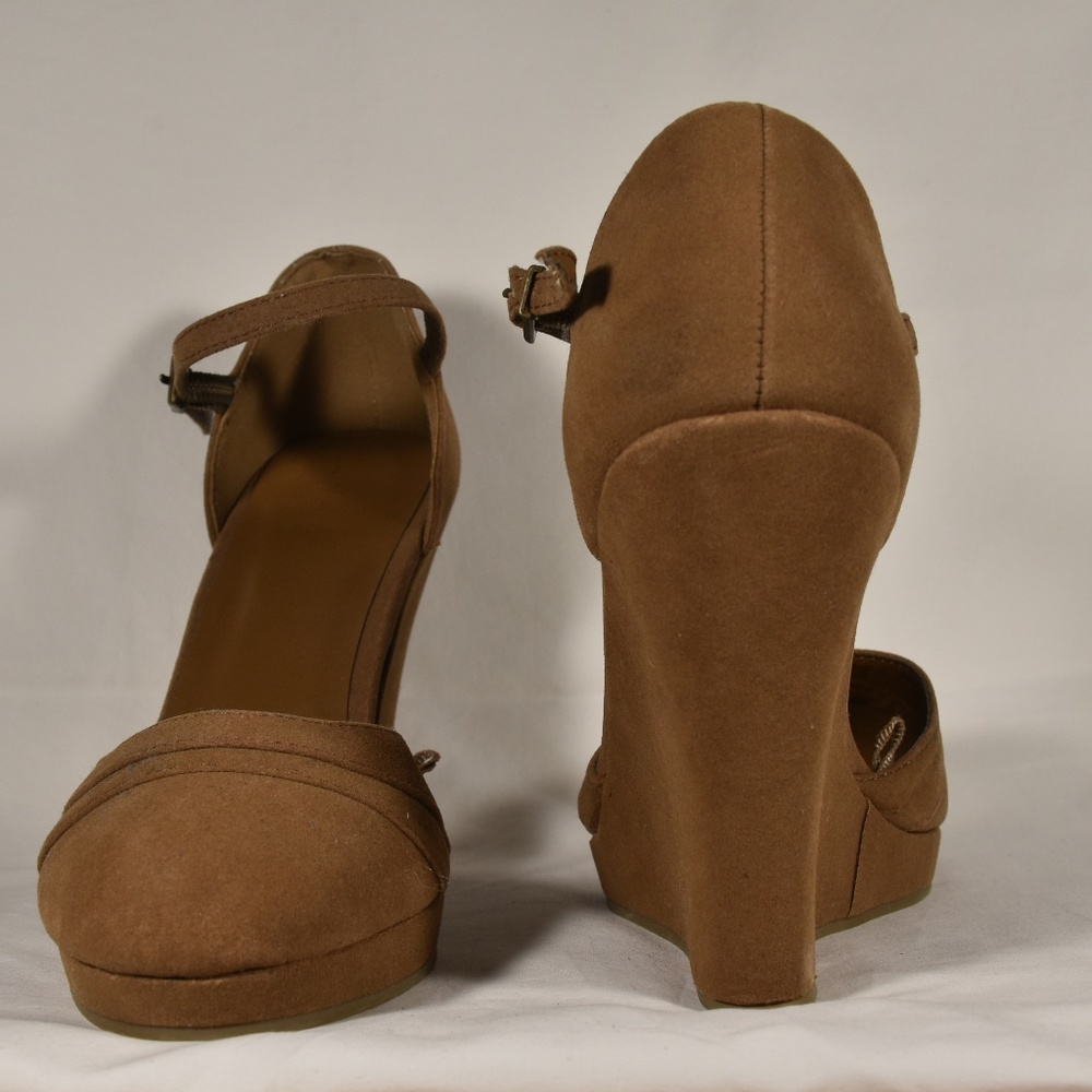 Forever21 Light Brown Wedges with Ankle Strap